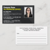 Visitekaartje belastingvoorbereiding (Preparer) fo (Voorkant / Achterkant)