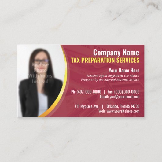 Visitekaartje belastingvoorbereiding (Preparer) Fo (Voorkant)