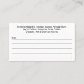 Visitekaartje belastingvoorbereiding (Preparer) Fo (Achterkant)