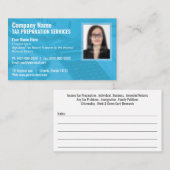 Visitekaartje belastingvoorbereiding (Preparer) fo (Voorkant / Achterkant)