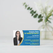 Visitekaartje belastingvoorbereiding (Preparer) Fo (Staand voorkant)