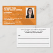 Visitekaartje belastingvoorbereiding (Preparer) fo (Voorkant / Achterkant)