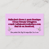 visitekaartje Bella-Jae's Bows & meer (Achterkant)