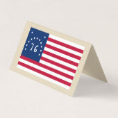 visitekaartje Bennington-vlag - "Tent Style Card" (Voorkant)