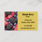 Visitekaartje Berry Jams Jellies aanpassen (Achterkant)