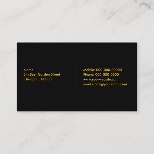 Visitekaartje bier (Achterkant)