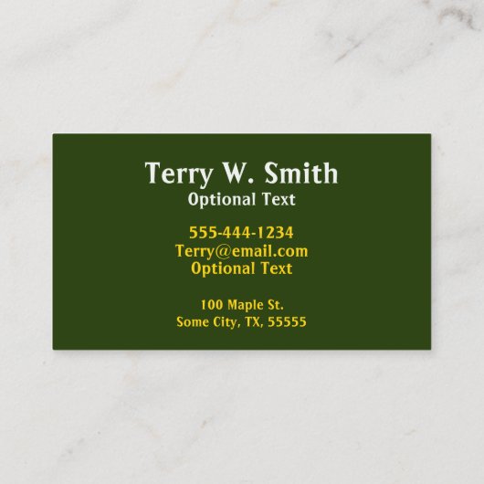 Visitekaartje Bierflesje (Achterkant)