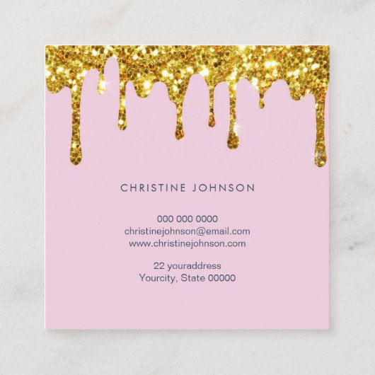 visitekaartje bij en bloemen (Achterkant)