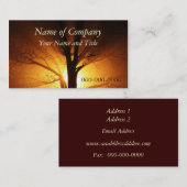 Visitekaartje bij zonsopgang/zonsondergang (Voorkant / Achterkant)