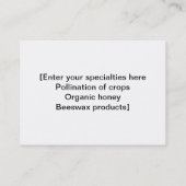 Visitekaartje - Bijenhouder (Achterkant)