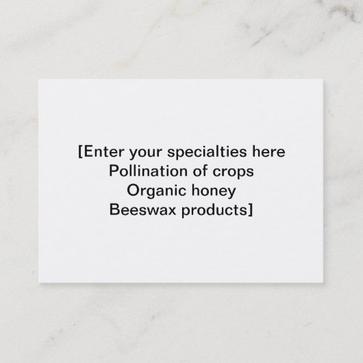 Visitekaartje - Bijenhouder (Achterkant)