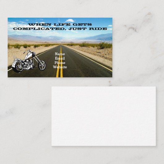 Visitekaartje Biker Club (Voorkant / Achterkant)