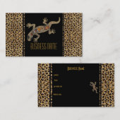 Visitekaartje Black Animal Lizard Jewel (Voorkant / Achterkant)