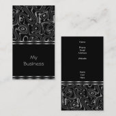 Visitekaartje Black Faux Silk (Voorkant / Achterkant)