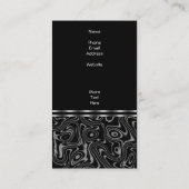 Visitekaartje Black Faux Silk (Achterkant)