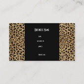 Visitekaartje Black Gold Animal Leopard (Achterkant)