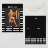Visitekaartje Black Pin Up Girl retro (Voorkant / Achterkant)