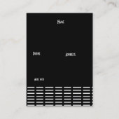 Visitekaartje Black Pin Up Girl retro (Achterkant)