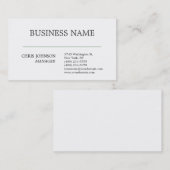 Visitekaartje Black & White Green Line Manager (Voorkant / Achterkant)