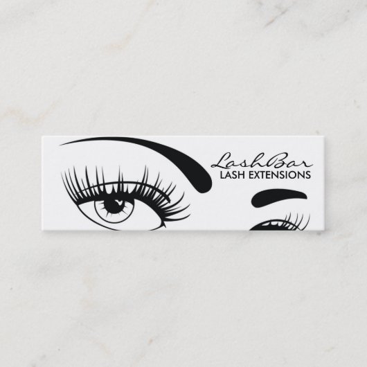 Visitekaartje Black & White Lash Extensions (Voorkant)