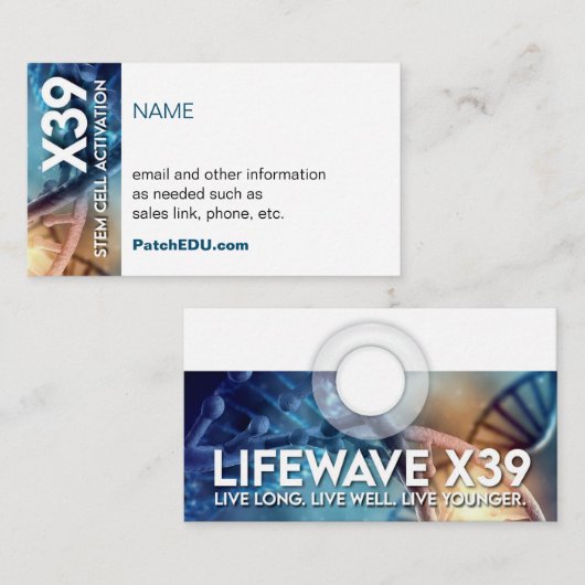 Visitekaartje - Blauw -  (Voorkant / Achterkant)