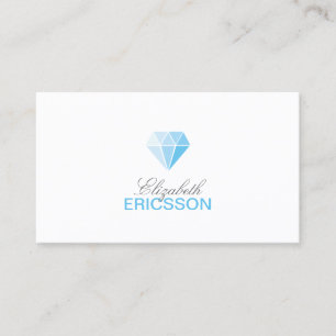 Visitekaartje blauw diamant Logo