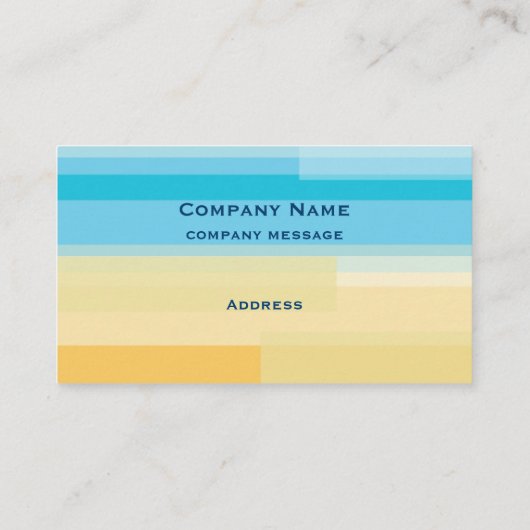 Visitekaartje Blauw en geel kleurenblok (Achterkant)