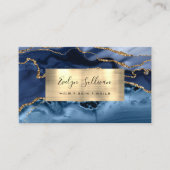 Visitekaartje Blauw en Goud Agate (Voorkant)