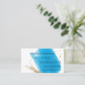 Visitekaartje Blauw- en goudpenselen (Staand voorkant)