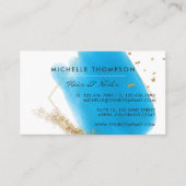 Visitekaartje Blauw- en goudpenselen (Voorkant)