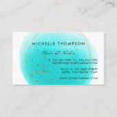 Visitekaartje Blauw- en goudpenselen (Voorkant)