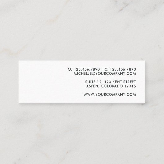 Visitekaartje Blauw- en goudpenselen (Achterkant)