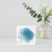 Visitekaartje Blauw- en goudpenselen (Staand voorkant)