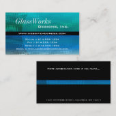 visitekaartje : Blauw en groen glas Modern (Voorkant / Achterkant)