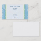 Visitekaartje blauw en groen pokadot (Voorkant / Achterkant)