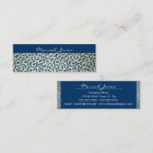 Visitekaartje Blauw en wit Floral Skinny Profile (Voorkant / Achterkant)