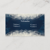 Visitekaartje  blauw en wit parels (Achterkant)