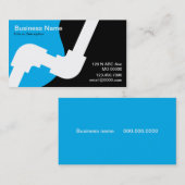 visitekaartje blauw en zwart (Voorkant / Achterkant)