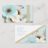 Visitekaartje Blauw Forals (Voorkant / Achterkant)