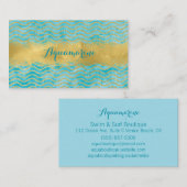 Visitekaartje Blauw Groen en Goud Golven (Voorkant / Achterkant)