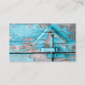 Visitekaartje Blauw Hout Schuur Deurlaarzen Land R (Achterkant)