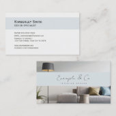 Visitekaartje, blauw Interieur Ontwerp aangepaste  Visitekaartje (Voorkant / Achterkant)