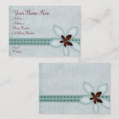 visitekaartje - Blauw lint en ventilator (Voorkant / Achterkant)