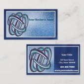 Visitekaartje blauw ontwerp aanpassen (Voorkant / Achterkant)