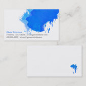 Visitekaartje Blauw schildpad (Voorkant / Achterkant)