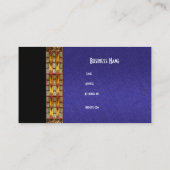 Visitekaartje Blauw Schuurpapier Zwart (Achterkant)