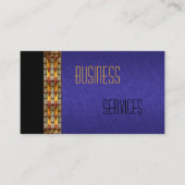 Visitekaartje Blauw Schuurpapier Zwart (Voorkant)