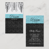 Visitekaartje blauw van de handelier Real Estate V (Voorkant / Achterkant)