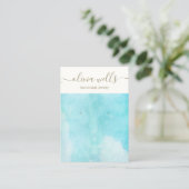 Visitekaartje Blauw Waterverf Sky Veroorning Displ (Staand voorkant)