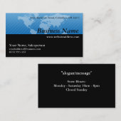 visitekaartje : Blauw Wereldkaart Design 1 (Voorkant / Achterkant)